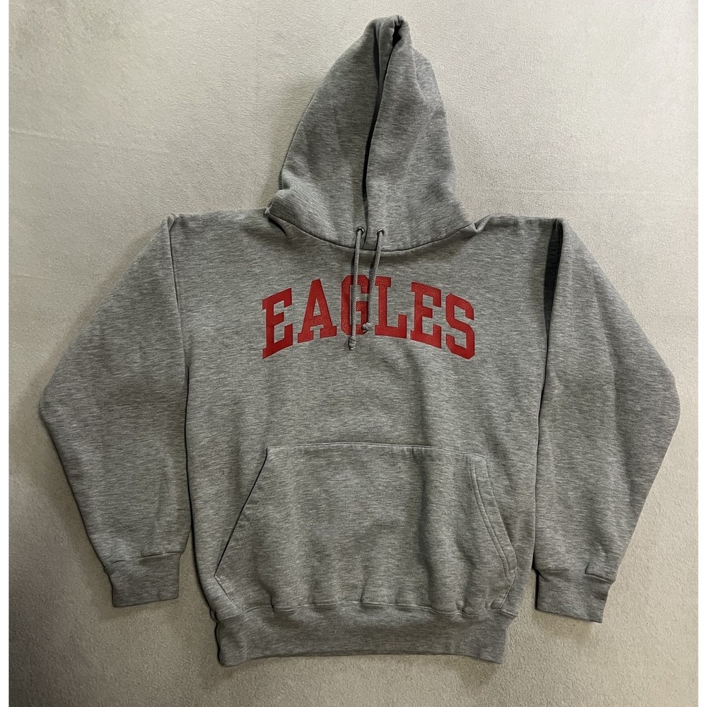 Vintage Boston Eagles University Hoodie Adult Size Small Gray Sweatshirt 90s